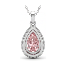 Pink Diamond Necklace 3.6 Carat Pear