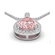 Pink Diamond Necklace 3.6 Carat Pear