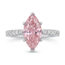 Pink Diamond Ring 2.1 Carat Marquise