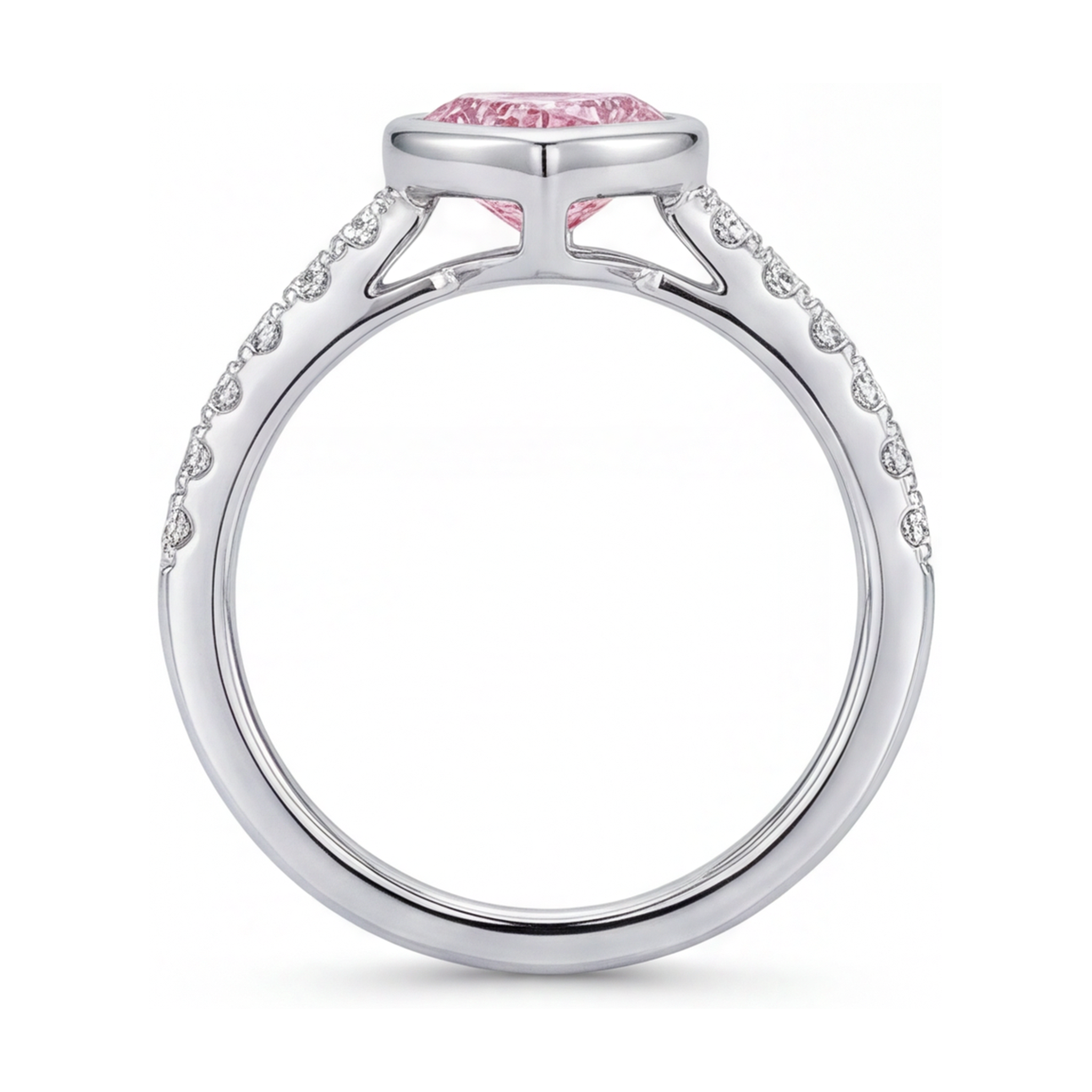 Pink Diamond Ring 2.35 Carat Heart