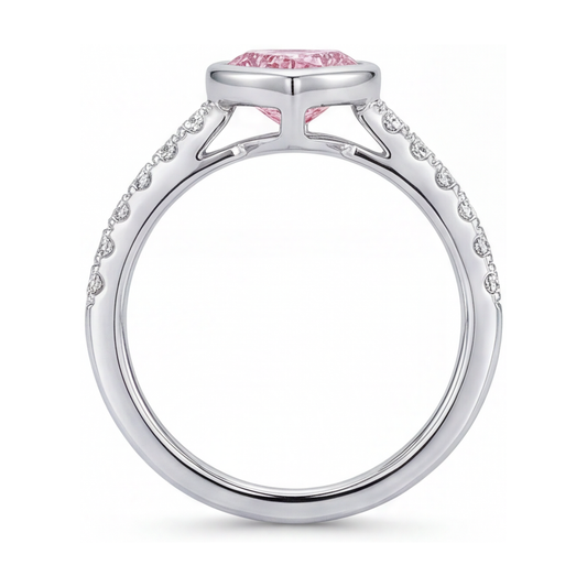 Pink Diamond Ring 2.35 Carat Heart