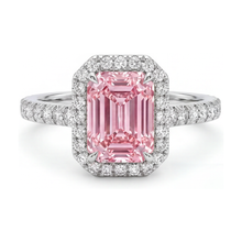 Pink Diamond Ring 2.5 Carat Emerald