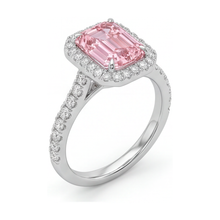Pink Diamond Ring 2.5 Carat Emerald