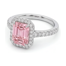Pink Diamond Ring 2.5 Carat Emerald