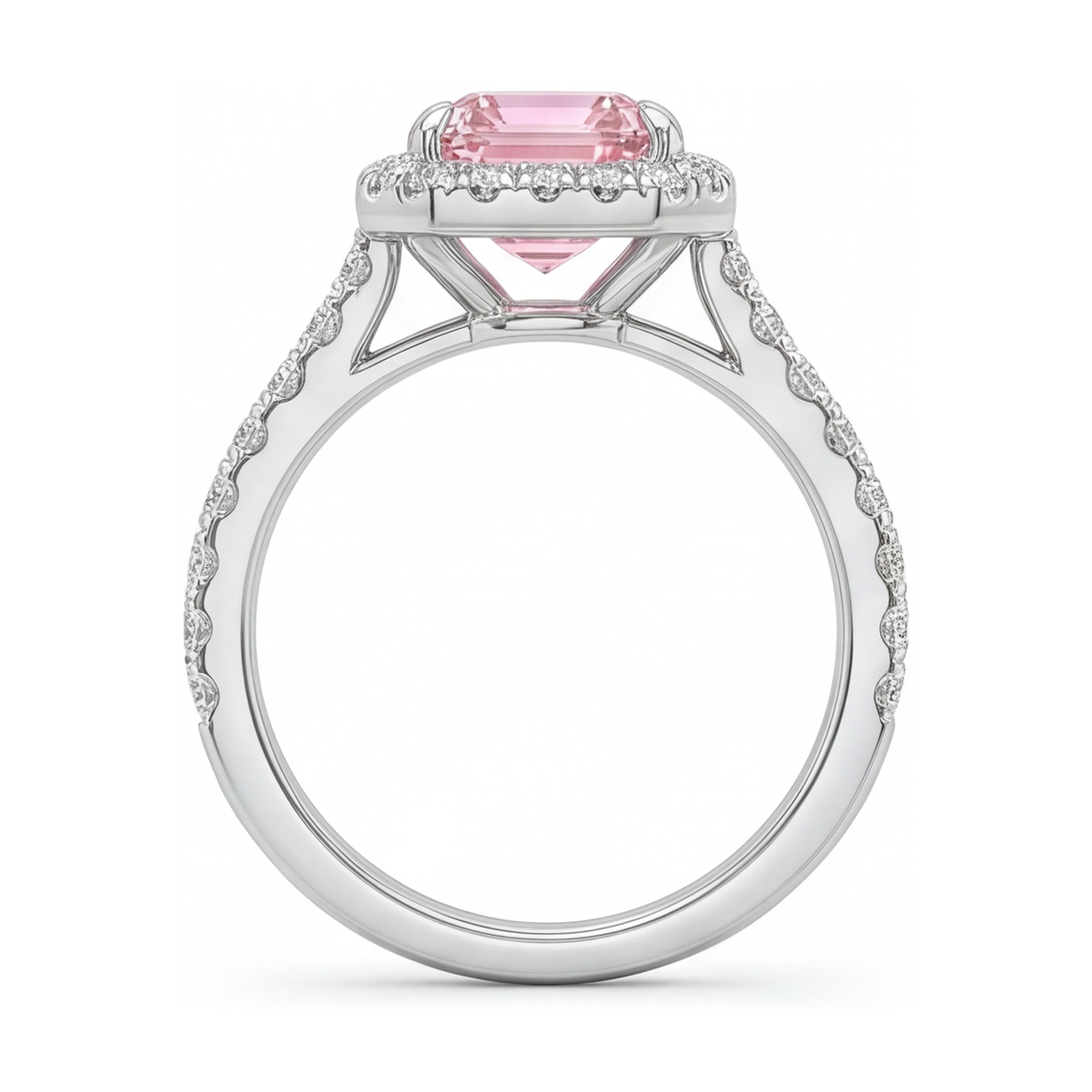 Pink Diamond Ring 2.5 Carat Emerald
