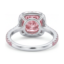 Pink Diamond Ring 3.2 Carat Cushion