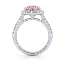 Pink Diamond Ring 3.2 Carat Pear