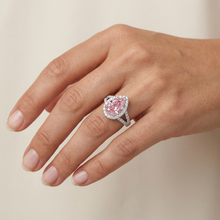 Pink Diamond Ring 3.2 Carat Pear