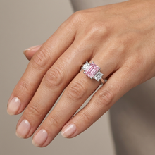 Pink Diamond Ring 3.4 Carat Emerald