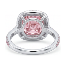 Pink Diamond Ring 3.8 Carat Cushion
