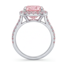 Pink Diamond Ring 3.8 Carat Cushion