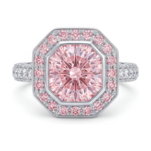 Pink Diamond Ring 3.9 Carat Round