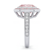 Pink Diamond Ring 3.9 Carat Round