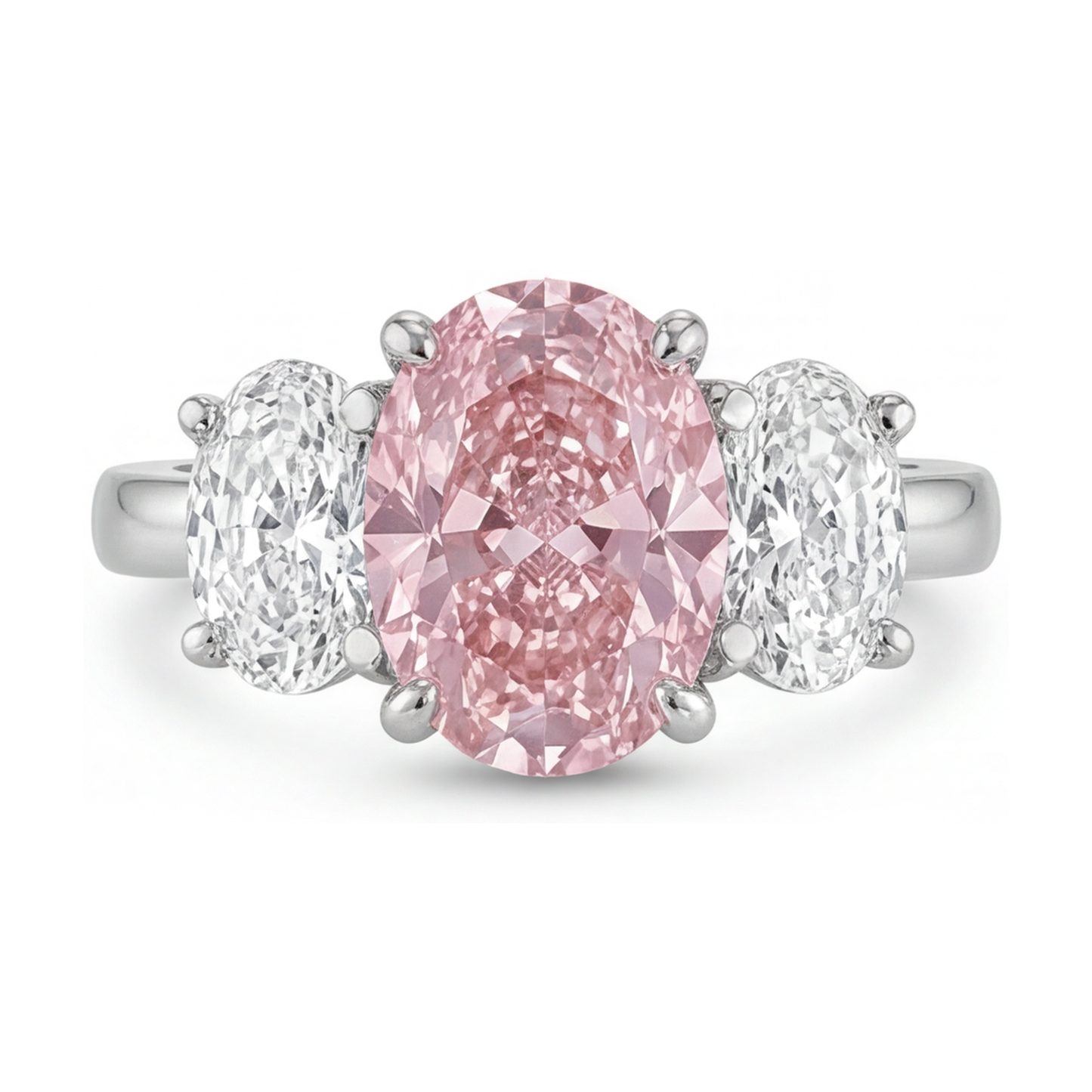 Pink Diamond Ring 4.2 Carat Oval
