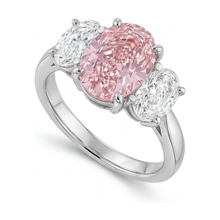 Pink Diamond Ring 4.2 Carat Oval
