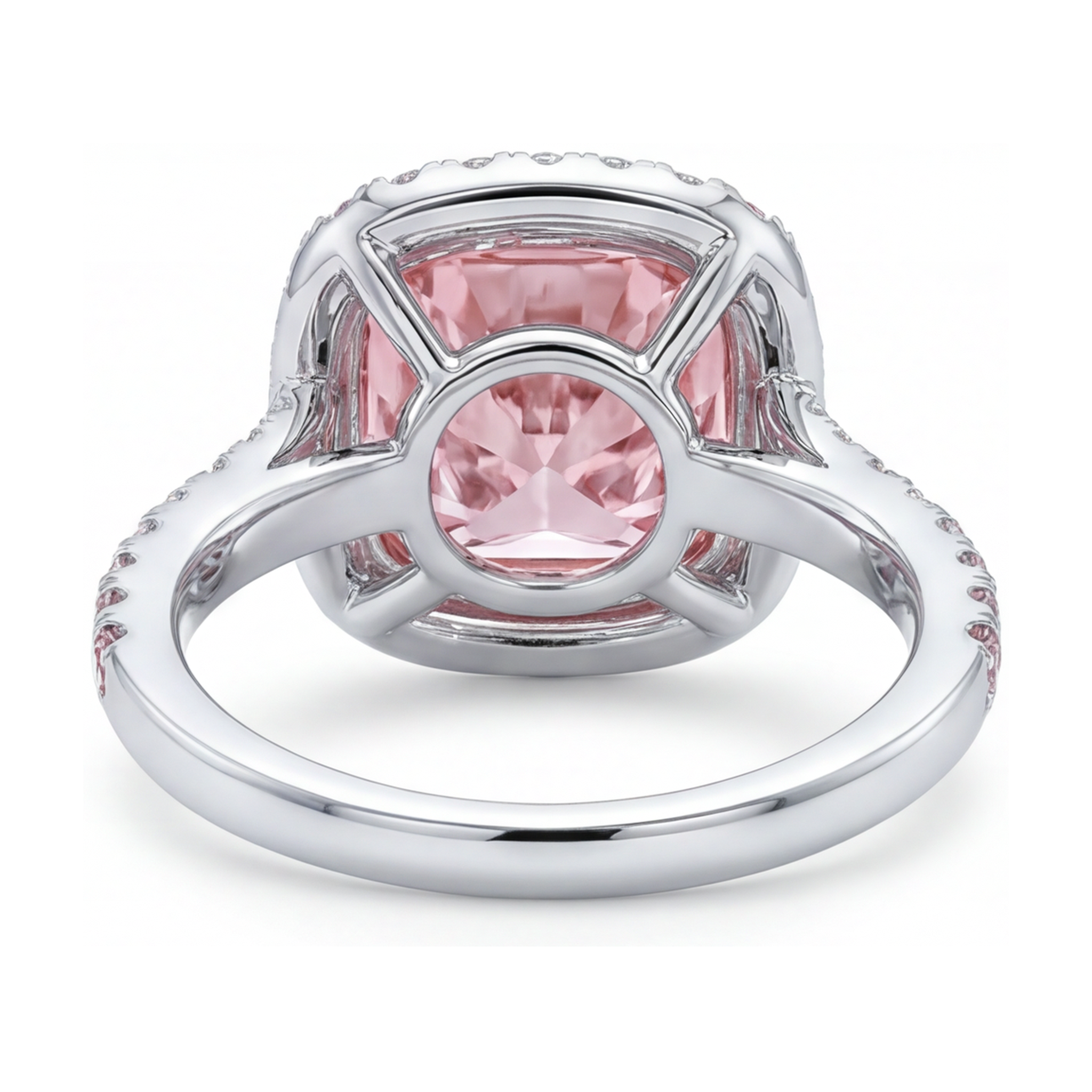 Pink Diamond Ring 4.5 Carat Cushion