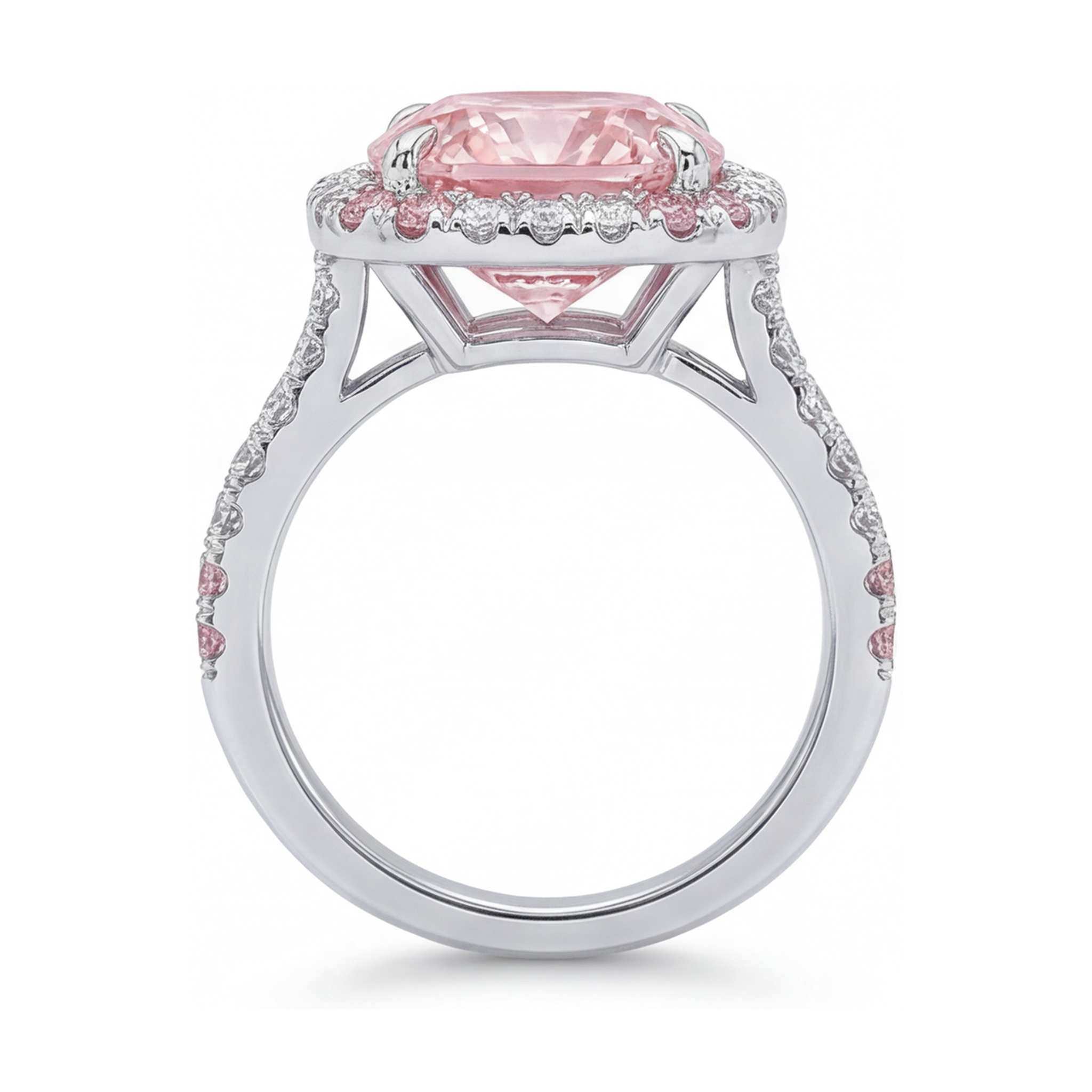 Pink Diamond Ring 4.5 Carat Cushion