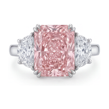 Pink Diamond Ring 4.5 Carat Radiant