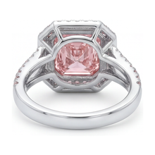 Pink Diamond Ring 4.6 Carat Radiant