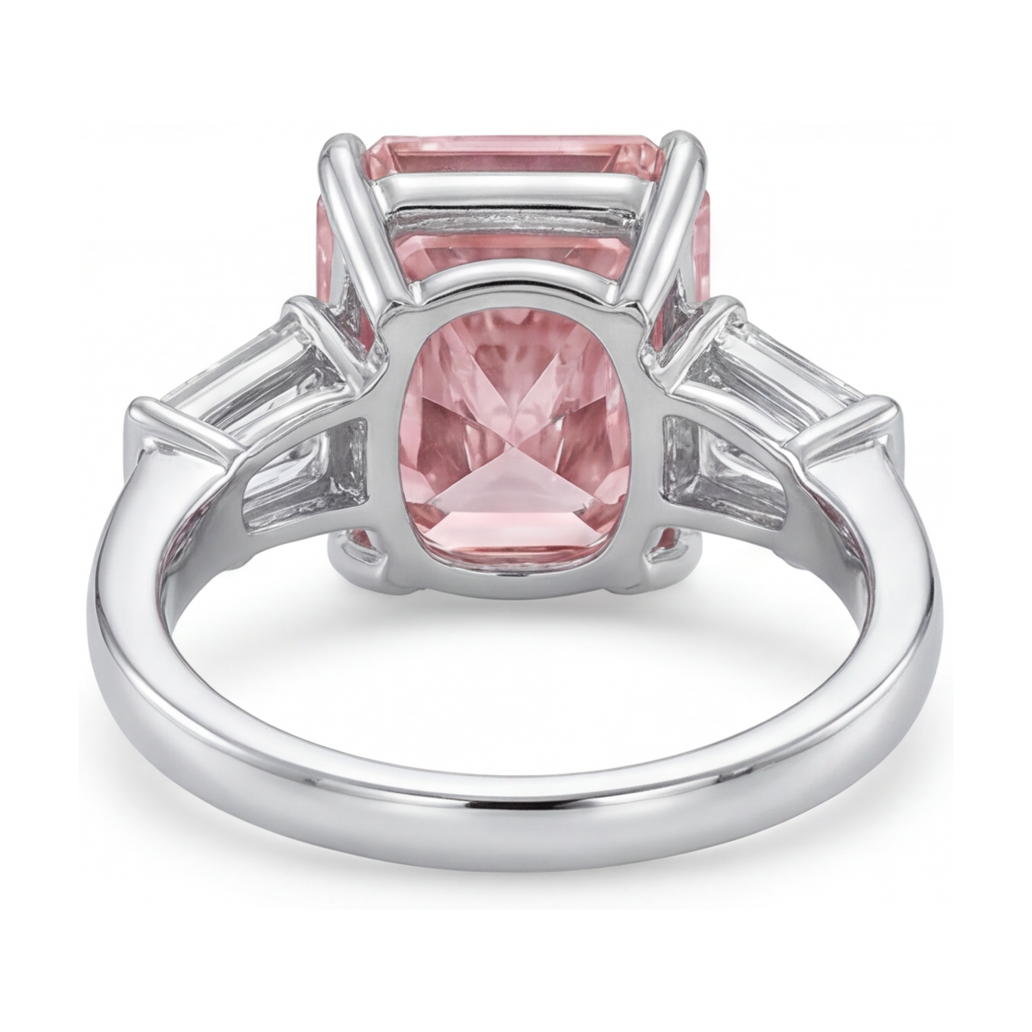 Pink Diamond Ring 4.7 Carat Radiant