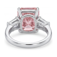 Pink Diamond Ring 4.7 Carat Radiant