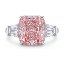 Pink Diamond Ring 4.7 Carat Radiant
