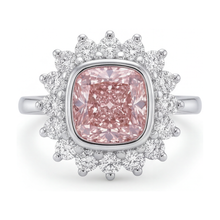 Pink Diamond Ring 4 Carat Cushion