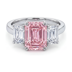 Pink Diamond Ring 4 Carat Emerald