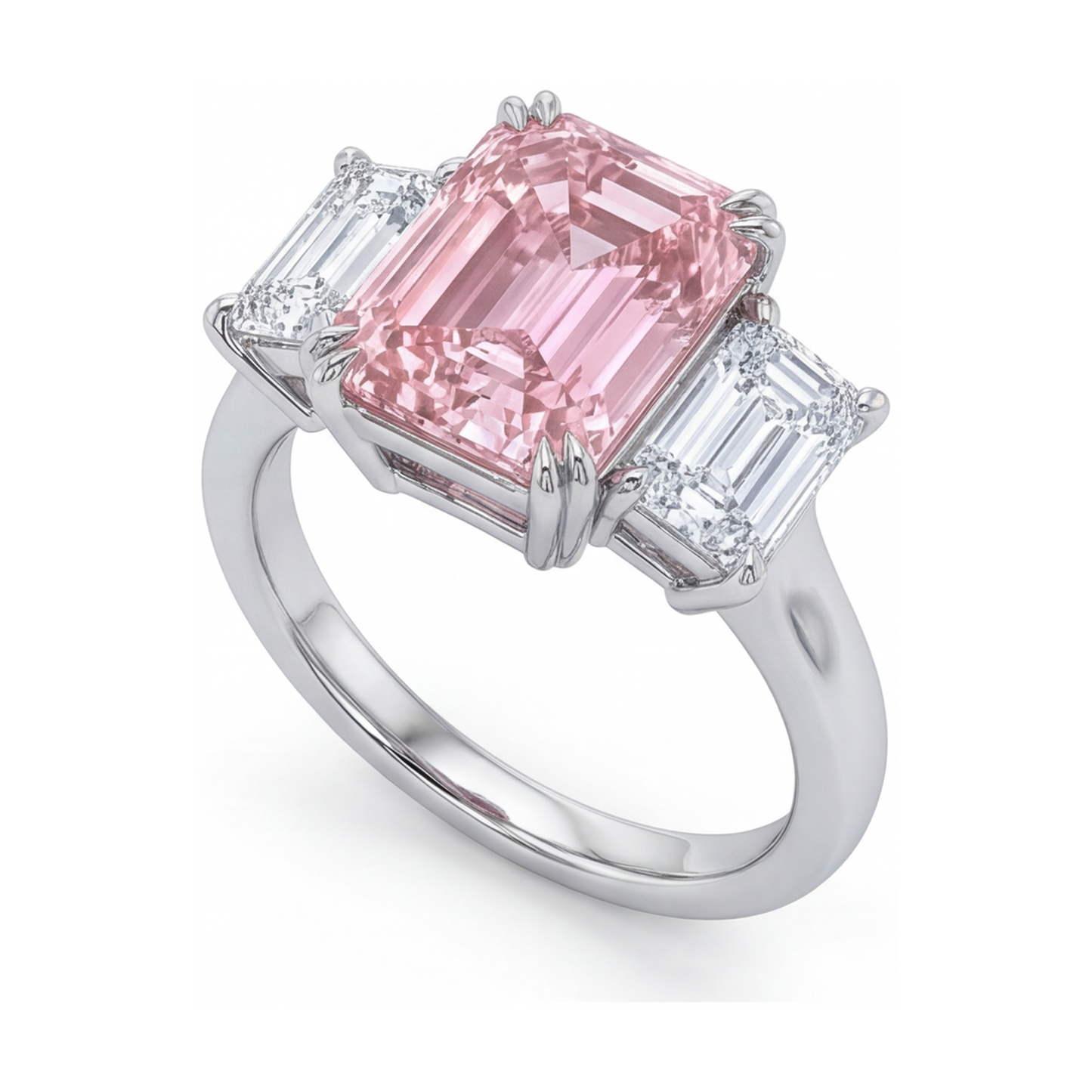 Pink Diamond Ring 4 Carat Emerald