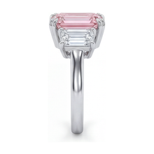 Pink Diamond Ring 4 Carat Emerald