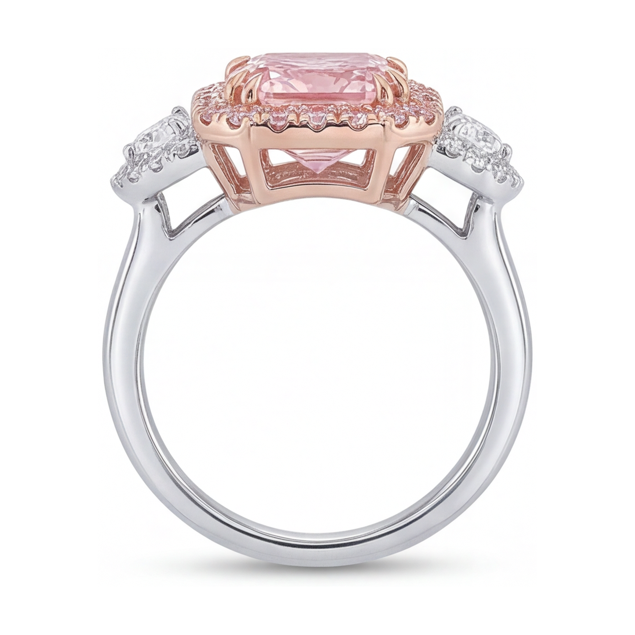 Pink Diamond Ring 5.1 Carat Radiant