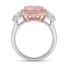 Pink Diamond Ring 5.1 Carat Radiant