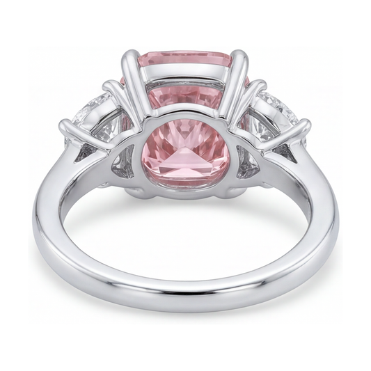 Pink Diamond Ring 5.2 Carat Cushion