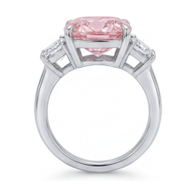 Pink Diamond Wedding Ring 5.1 Carat Cushion