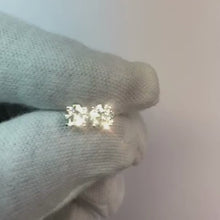 1 Carat Round Cut Natural Earth Mined Diamond Lady Stud Earring White Gold 14K Fine Jewellery