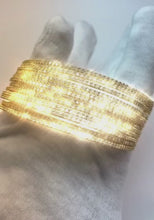 Round Natural Earth Mined Diamond 2 Carats White Gold 14K Women Bangle Fine Jewellery