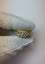 Eternity Wedding Band 9.20 Carats Two Tone Women Real Natural Earth Mined Diamond Jewellery
