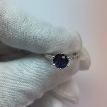 2 Carats Blue Natural Earth Mined Diamond Engagement Ring 6 Prong Gemstone