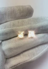 2 Ct F Vs1 Princess Cut Real Natural Earth Mined Diamond Women Stud Earring 14K White Gold