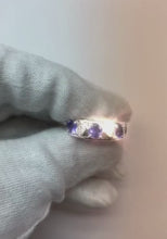 4 Carat Eternity Band Round Tanzanite Natural Earth Mined Diamonds Jewellery