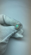 Opal And Natural Earth Mined Diamonds 6.75 Carats Anniversary Ring Gold 14K New