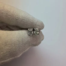 Natural Earth Mined Diamond Studs Earring Oval 2 Carats