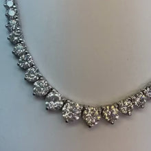 11 Carats Round Natural Earth Mined Diamonds Tennis Necklace Women Jewellery Gold 14K