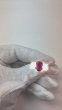 3 Stone Red Ruby And Natural Earth Mined Diamonds 4.50 Carats Ring 14K Gold