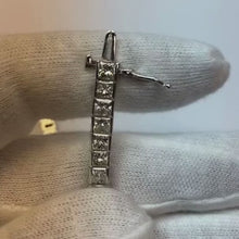 Princess Cut Sparkling Natural Earth Mined Diamonds Tennis Bracelet Wg 14K 14.70 Carats