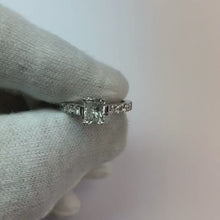 1.51 Carats Radiant Cut Natural Earth Mined Diamond Solitaire With Accents Ring White Gold