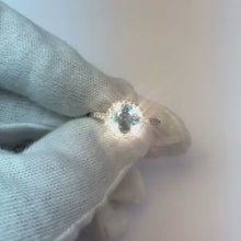 Blue Natural Earth Mined Diamond Ring