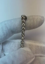 Round Cut Natural Earth Mined Diamond Tennis Bracelet Sparkling White Gold 14K 7.20 Ct
