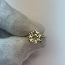 3 Ct Solitaire Round Natural Earth Mined Diamond Engagement Ring White Gold