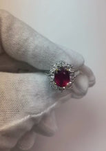 4.55 Carats Ruby And Natural Earth Mined Diamond Ring Women Jewellery Gold 14K